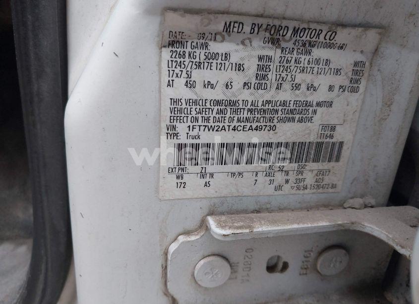 Photo 9 of 2012 Ford F-250 XL (VIN 1FT7W2AT4CEA49730)