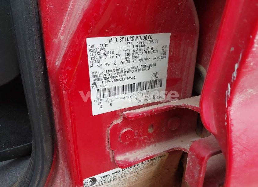 Photo 9 of 2012 Ford F-250 LARIAT (VIN 1FT7W2B60CEC80505)