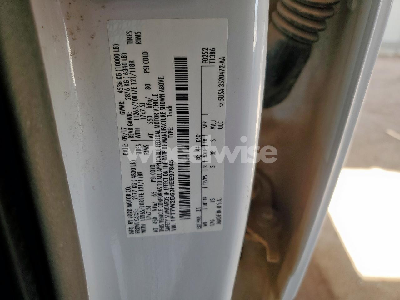 Photo 12 of 2017 FORD F250 SUPER DUTY UTILITY / SERVICE TRUCK (VIN 1FT7W2B63HEE97845)