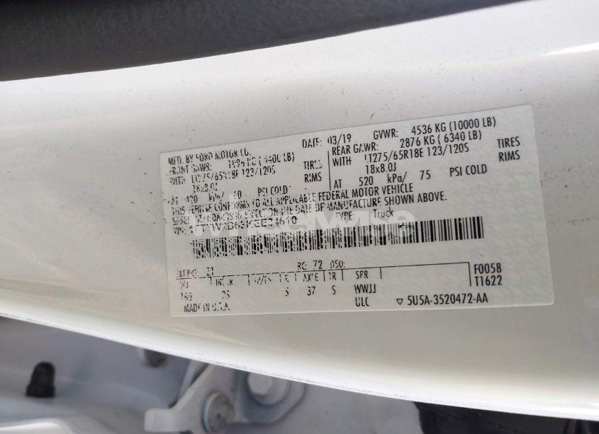 Photo 9 of 2019 Ford F-250 XLT (VIN 1FT7W2B63KEE34610)