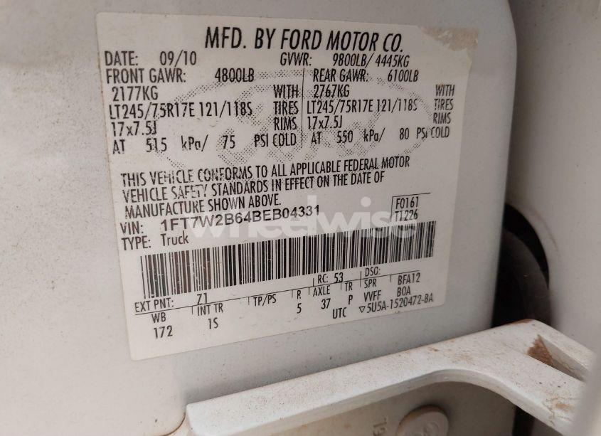 Photo 9 of 2011 Ford F-250 XL (VIN 1FT7W2B64BEB04331)