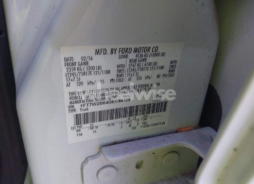 Photo 9 of 2016 Ford F-250 XL (VIN 1FT7W2B64GEC44189)