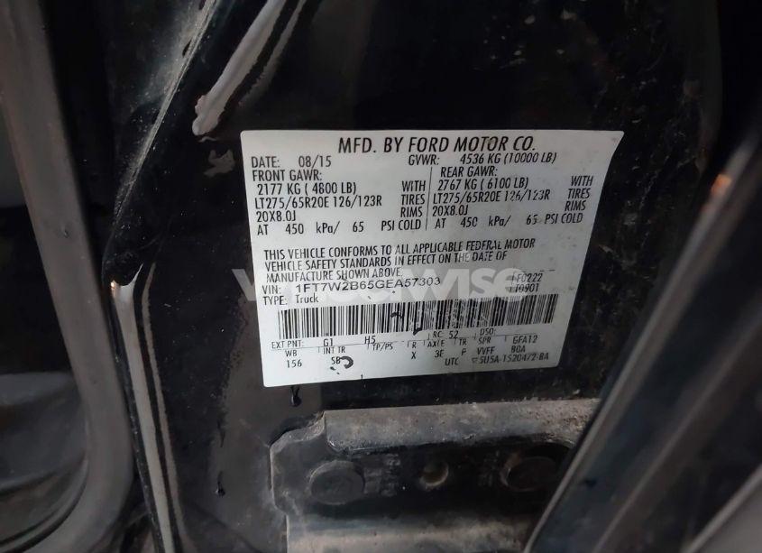 Photo 9 of 2016 Ford F-250 LARIAT (VIN 1FT7W2B65GEA57303)