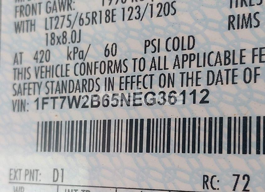 Photo 9 of 2022 Ford F-250 XLT (VIN 1FT7W2B65NEG36112)