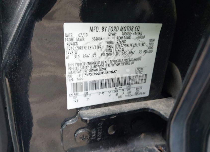 Photo 9 of 2011 Ford F-250 XLT (VIN 1FT7W2B66BEA83627)