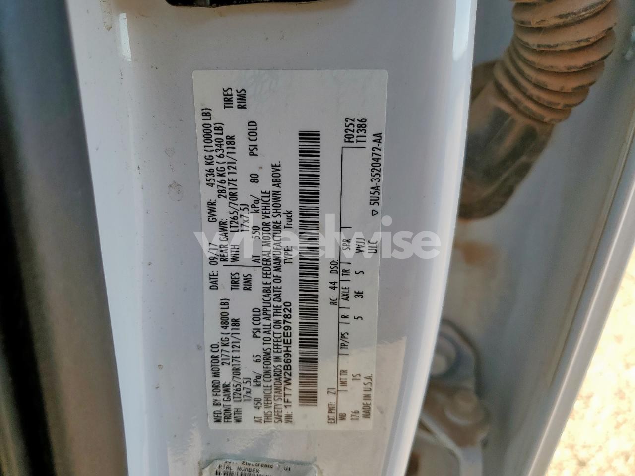 Photo 12 of 2017 FORD F250 SUPER DUTY UTILITY / SERVICE TRUCK (VIN 1FT7W2B69HEE97820)