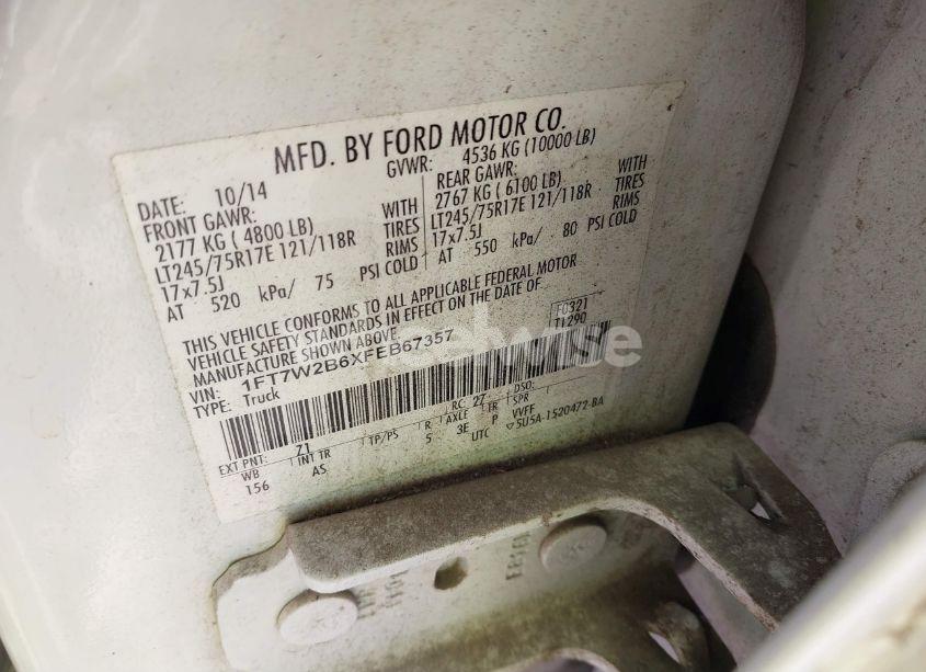 Photo 9 of 2015 Ford F-250 XL (VIN 1FT7W2B6XFEB67357)