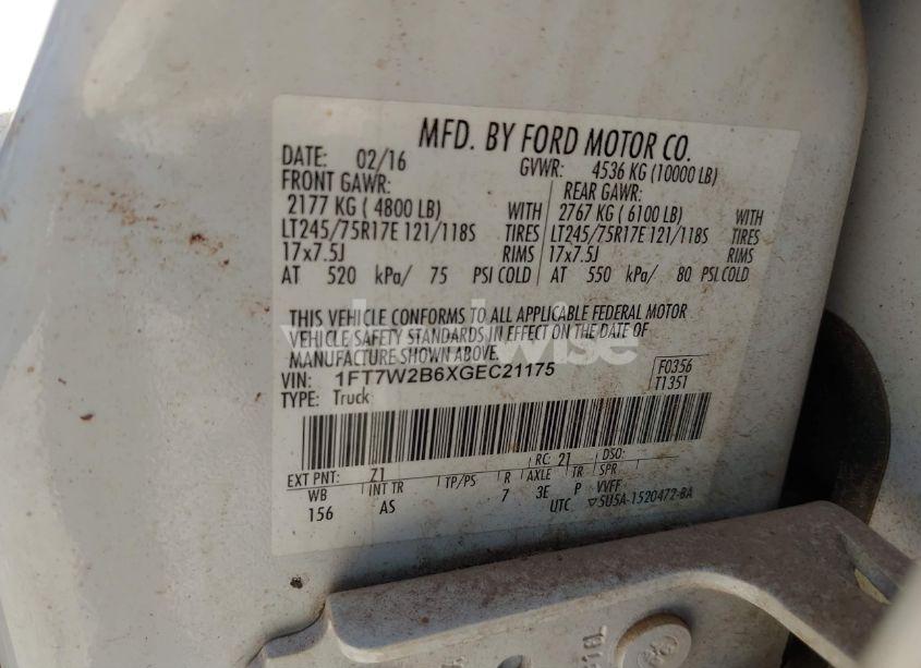 Photo 9 of 2016 Ford F-250 XL (VIN 1FT7W2B6XGEC21175)