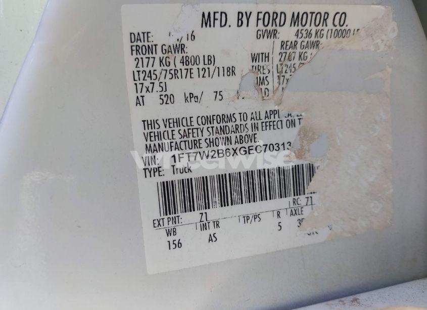 Photo 9 of 2016 Ford F-250 XL (VIN 1FT7W2B6XGEC70313)