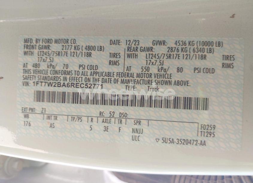 Photo 9 of 2024 Ford F-250 XL (VIN 1FT7W2BA6REC52771)