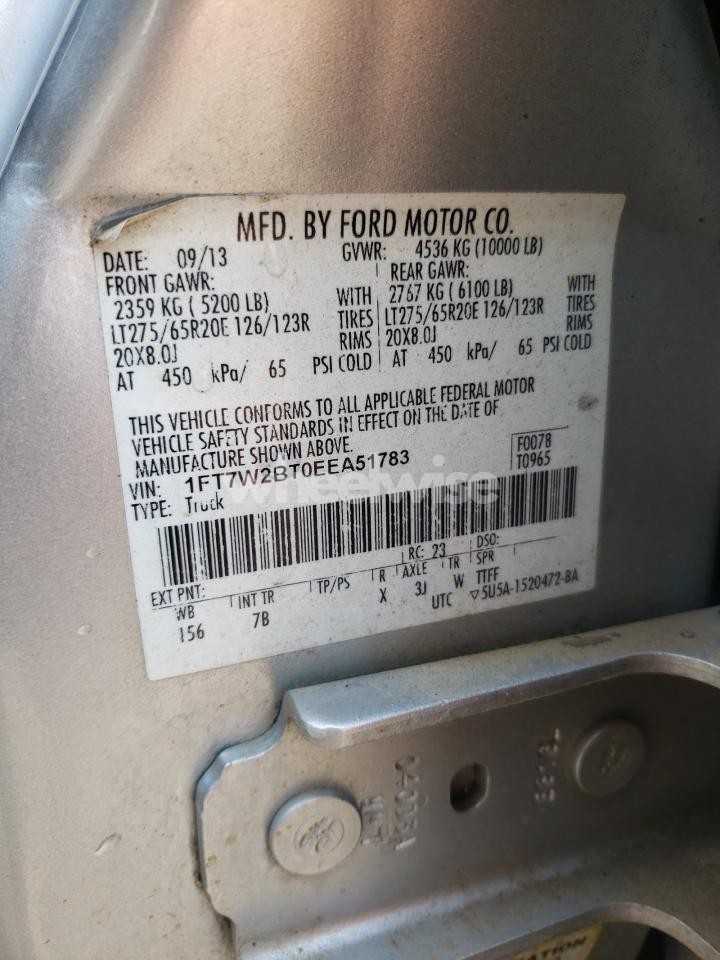Photo 12 of 2014 FORD F250 SUPER DUTY (VIN 1FT7W2BT0EEA51783)