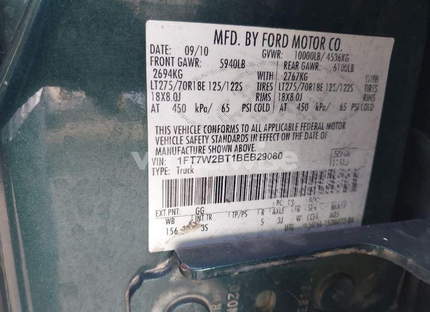 Photo 9 of 2011 Ford F-250 XLT (VIN 1FT7W2BT1BEB29080)