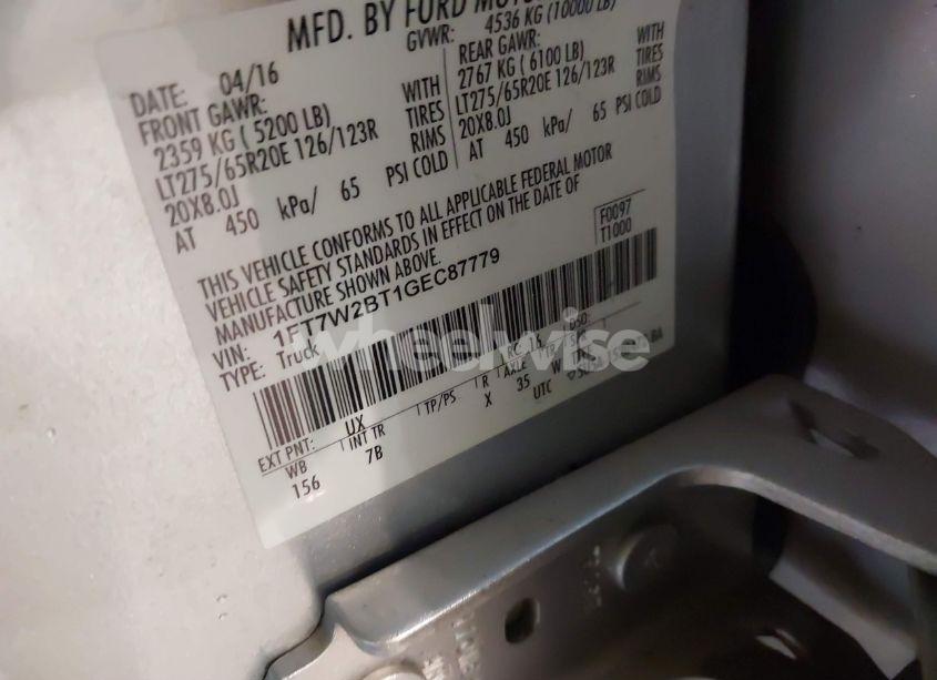 Photo 9 of 2016 Ford F-250 LARIAT (VIN 1FT7W2BT1GEC87779)