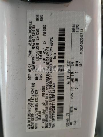 Photo 2 of 2022 FORD F250 SUPER DUTY (VIN 1FT7W2BT1NEF14840)