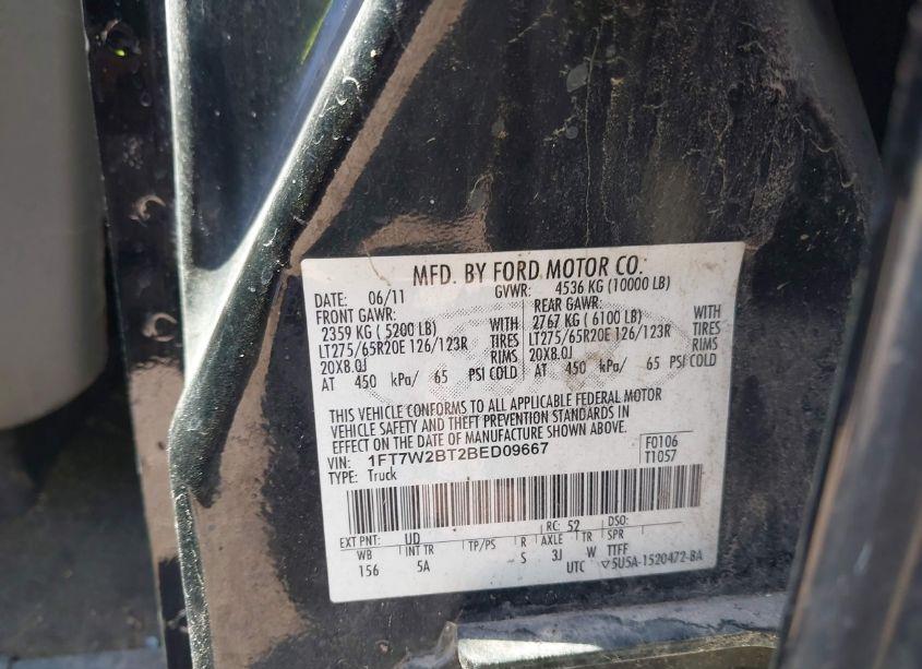 Photo 9 of 2011 Ford F-250 LARIAT (VIN 1FT7W2BT2BED09667)
