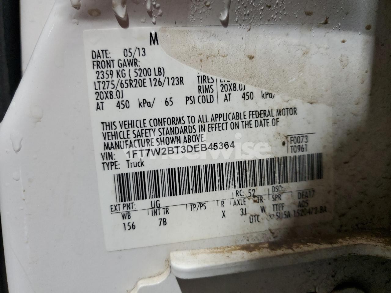 Photo 12 of 2013 FORD F250 SUPER DUTY (VIN 1FT7W2BT3DEB45364)