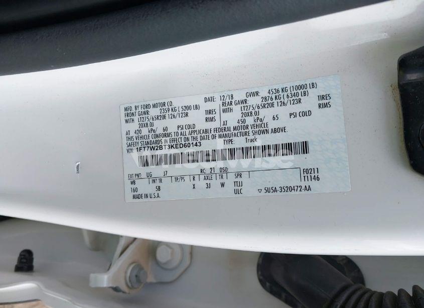 Photo 9 of 2019 Ford F-250 LARIAT (VIN 1FT7W2BT3KED60143)