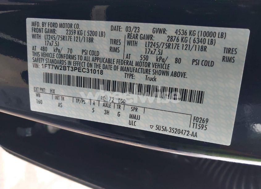 Photo 9 of 2023 Ford F-250 XL (VIN 1FT7W2BT3PEC31018)