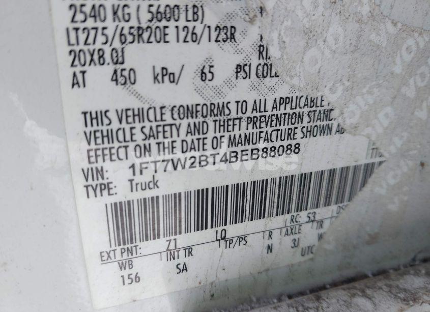 Photo 9 of 2011 Ford F-250 LARIAT (VIN 1FT7W2BT4BEB88088)