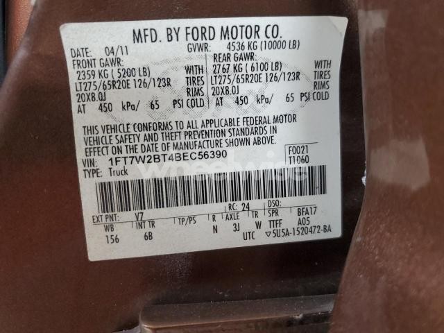 Photo 10 of 2011 FORD F250 SUPER DUTY N/A (VIN 1FT7W2BT4BEC56390)