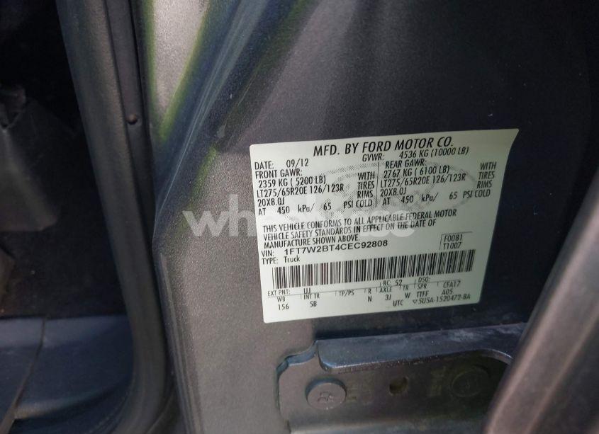 Photo 9 of 2012 Ford F-250 LARIAT (VIN 1FT7W2BT4CEC92808)