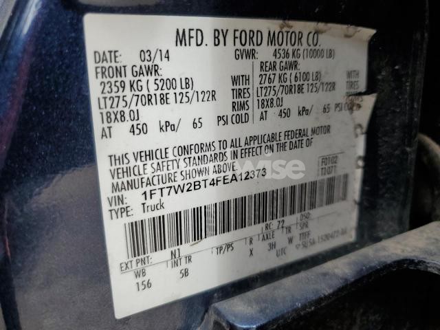 2015 FORD F250 SUPER DUTY N/A (VIN 1FT7W2BT4FEA12373) main photo