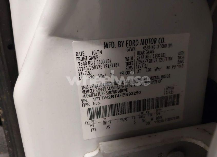 Photo 9 of 2015 Ford F-250 XL (VIN 1FT7W2BT4FEB93250)