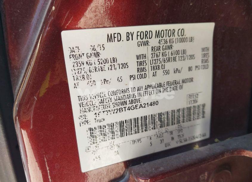 Photo 9 of 2016 Ford F-250 XLT (VIN 1FT7W2BT4GEA21480)