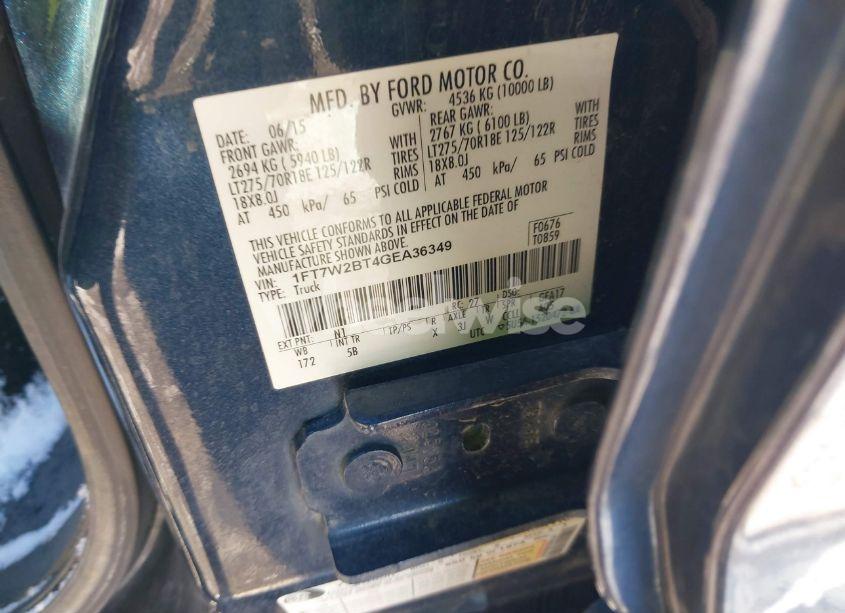 Photo 9 of 2016 Ford F-250 LARIAT (VIN 1FT7W2BT4GEA36349)