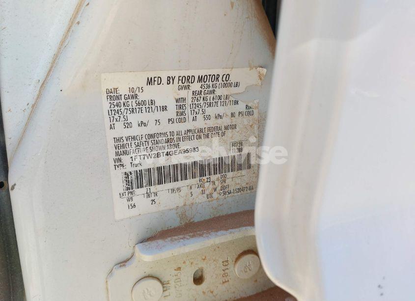 Photo 9 of 2016 Ford F-250 XL (VIN 1FT7W2BT4GEA95983)