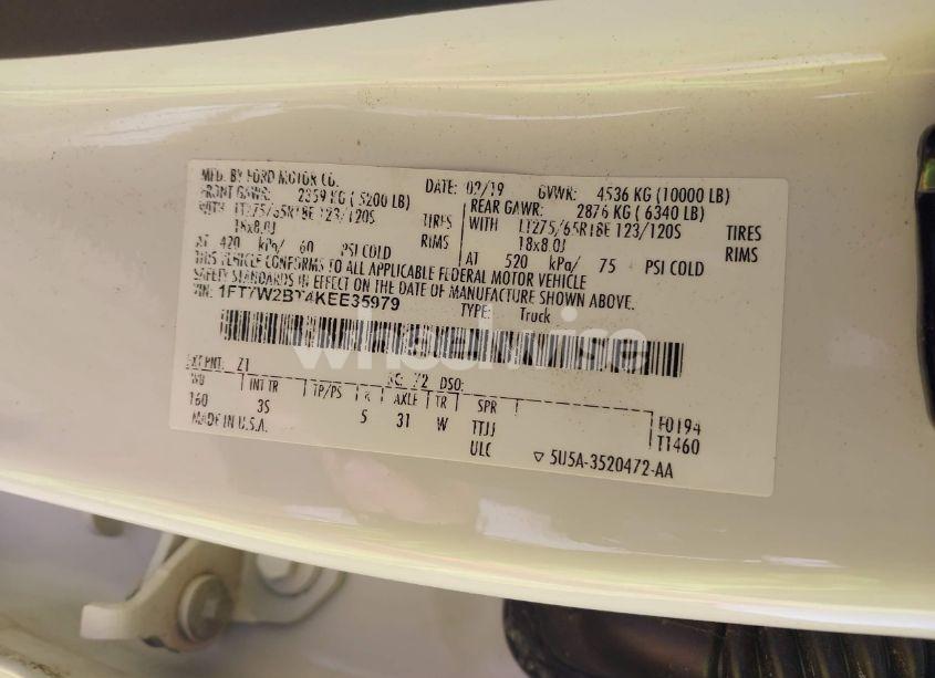 Photo 9 of 2019 Ford F-250 XLT (VIN 1FT7W2BT4KEE35979)