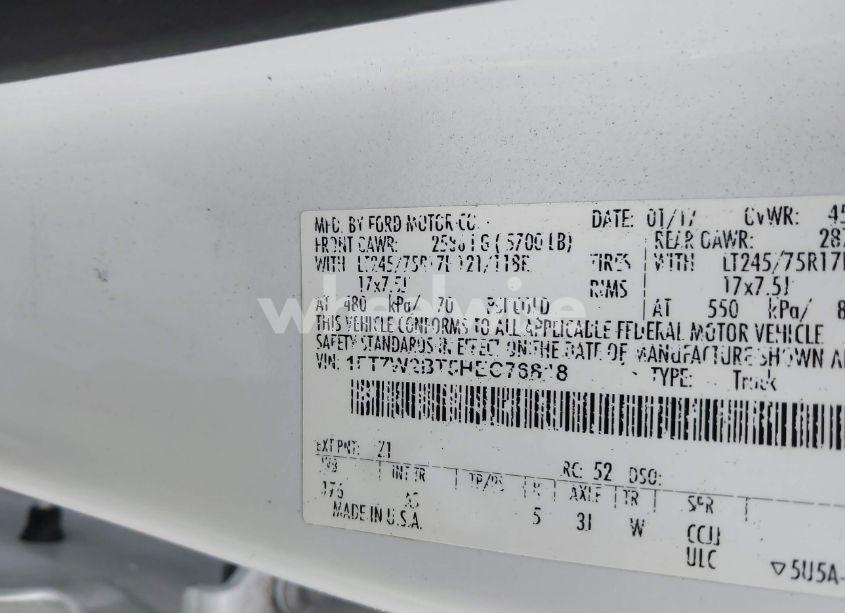 Photo 9 of 2017 Ford F-250 XL (VIN 1FT7W2BT5HEC76818)