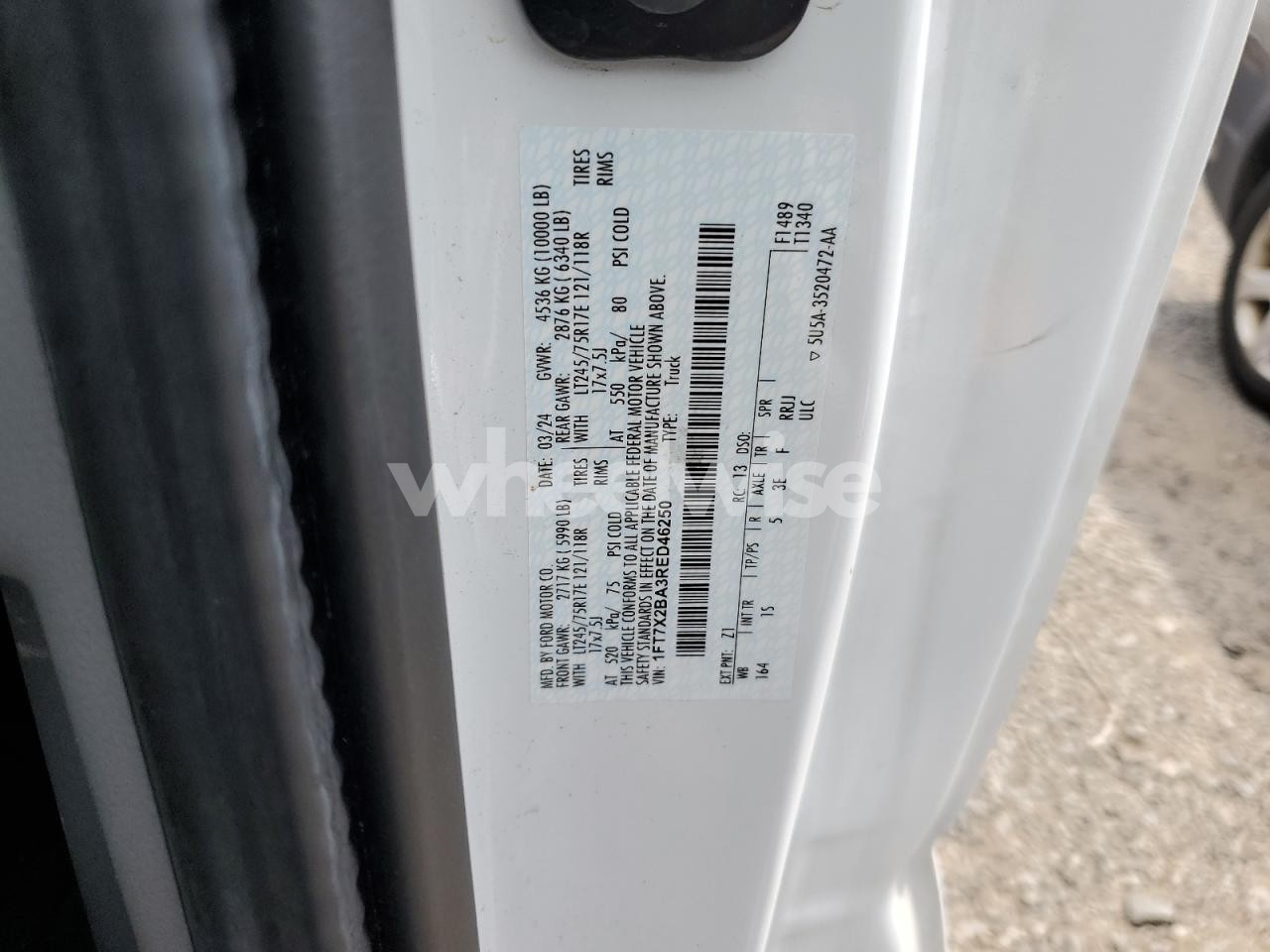 Photo 12 of 2024 FORD F250 SUPER DUTY (VIN 1FT7W2BT5SEC95618)