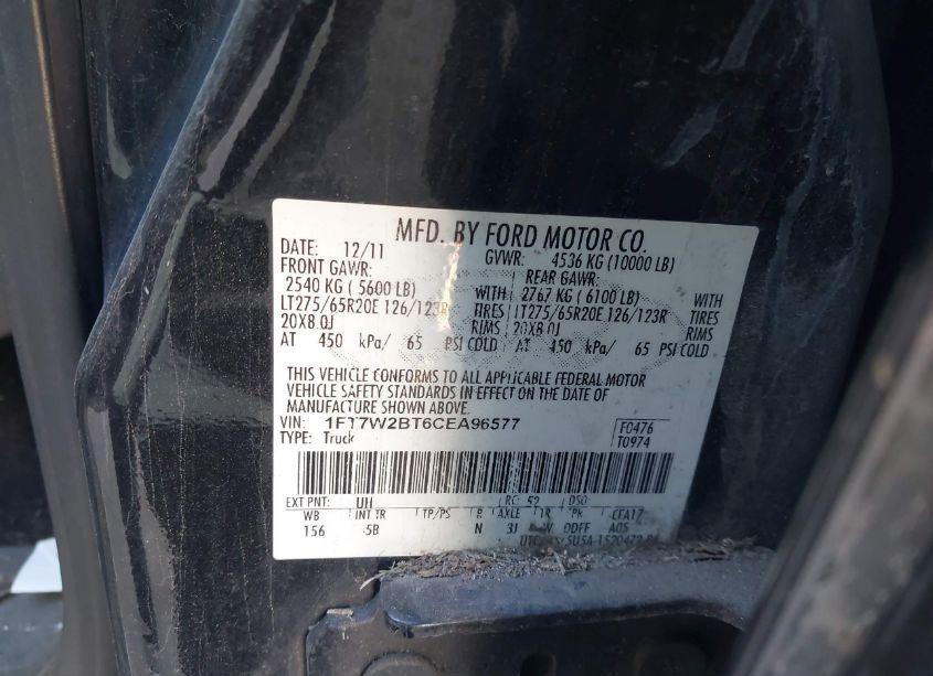 Photo 9 of 2012 Ford F-250 LARIAT (VIN 1FT7W2BT6CEA96577)