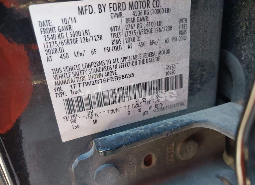 Photo 9 of 2015 Ford F-250 LARIAT (VIN 1FT7W2BT6FEB68835)