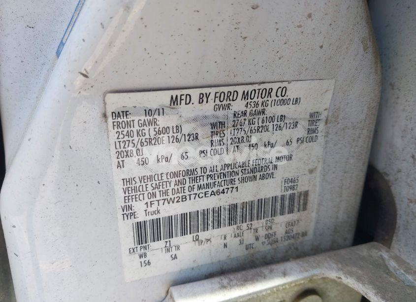 Photo 9 of 2012 Ford F-250 LARIAT (VIN 1FT7W2BT7CEA64771)