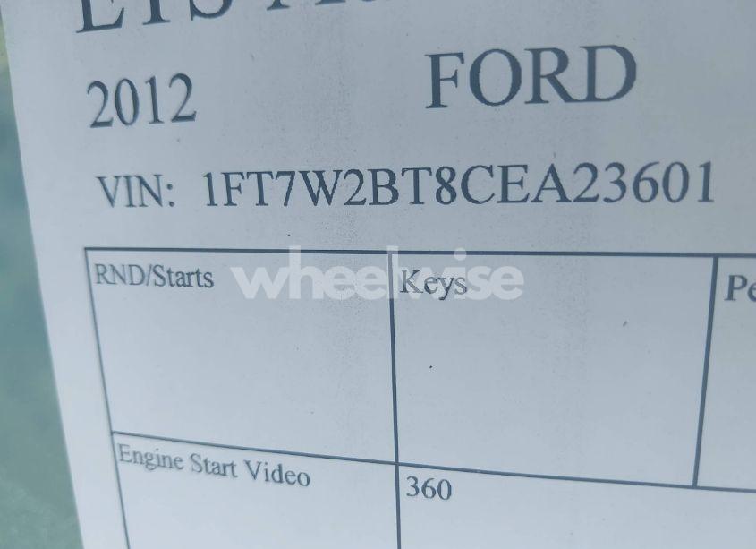 Photo 9 of 2012 Ford F-250 LARIAT (VIN 1FT7W2BT8CEA23601)