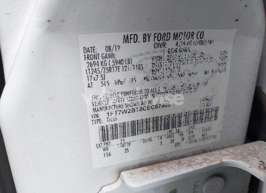 Photo 9 of 2012 Ford F-250 XL (VIN 1FT7W2BT8CEC67989)