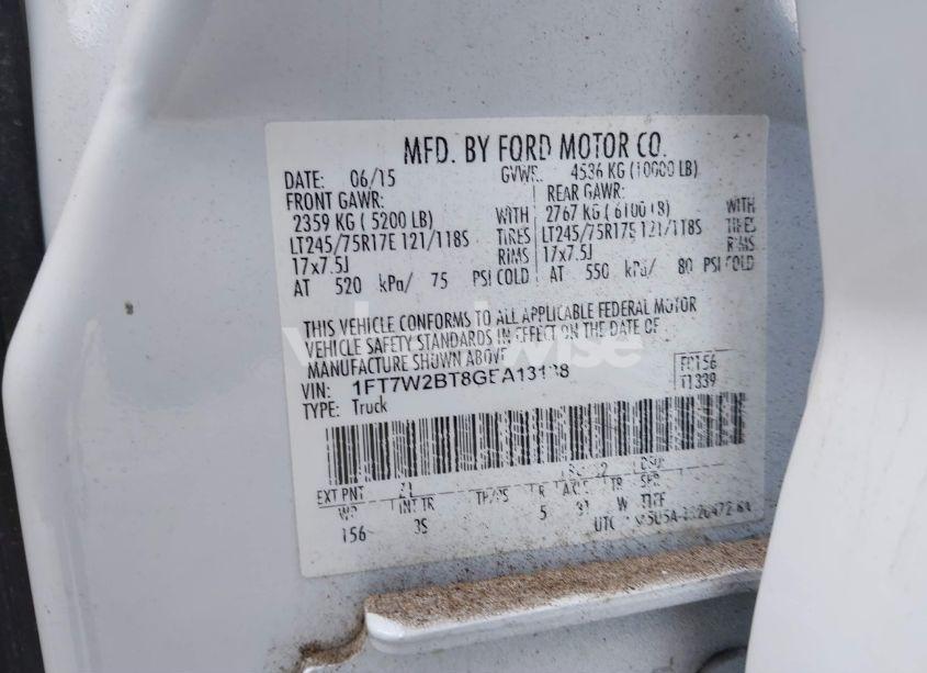 Photo 9 of 2016 Ford F-250 XLT (VIN 1FT7W2BT8GEA13138)