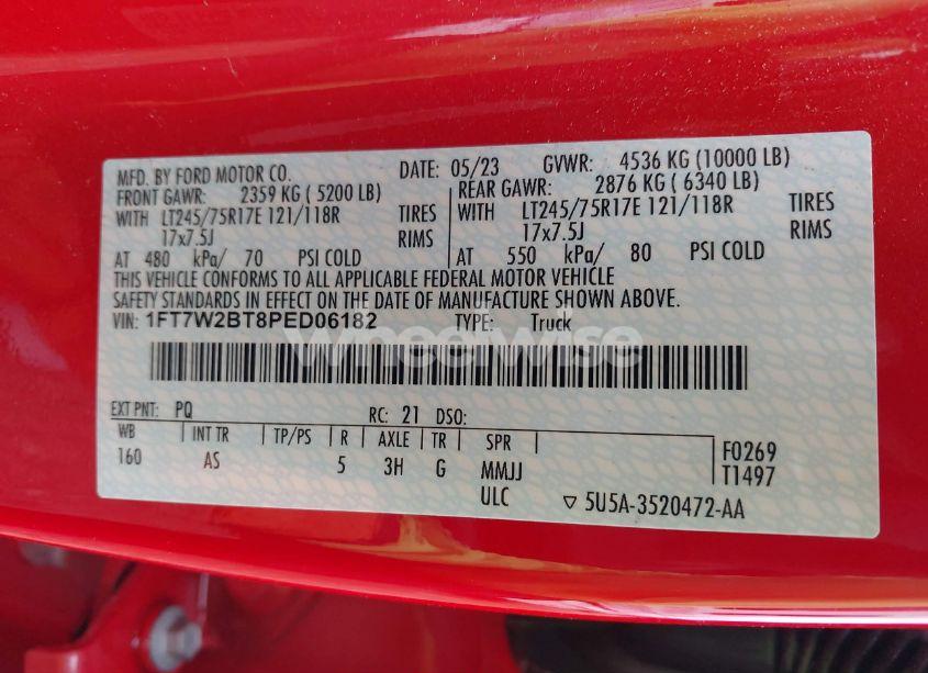 Photo 9 of 2023 Ford F-250 XL (VIN 1FT7W2BT8PED06182)