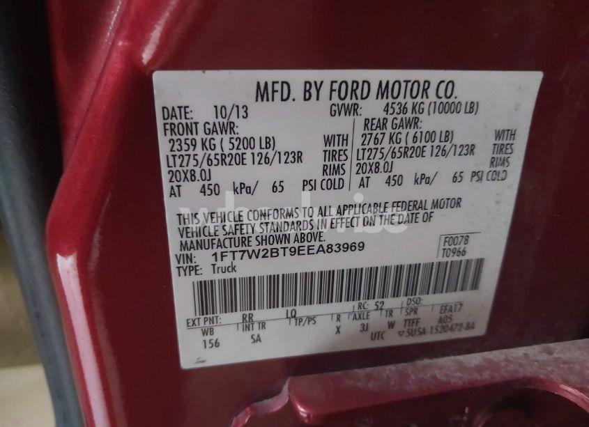 Photo 9 of 2014 Ford F-250 LARIAT (VIN 1FT7W2BT9EEA83969)