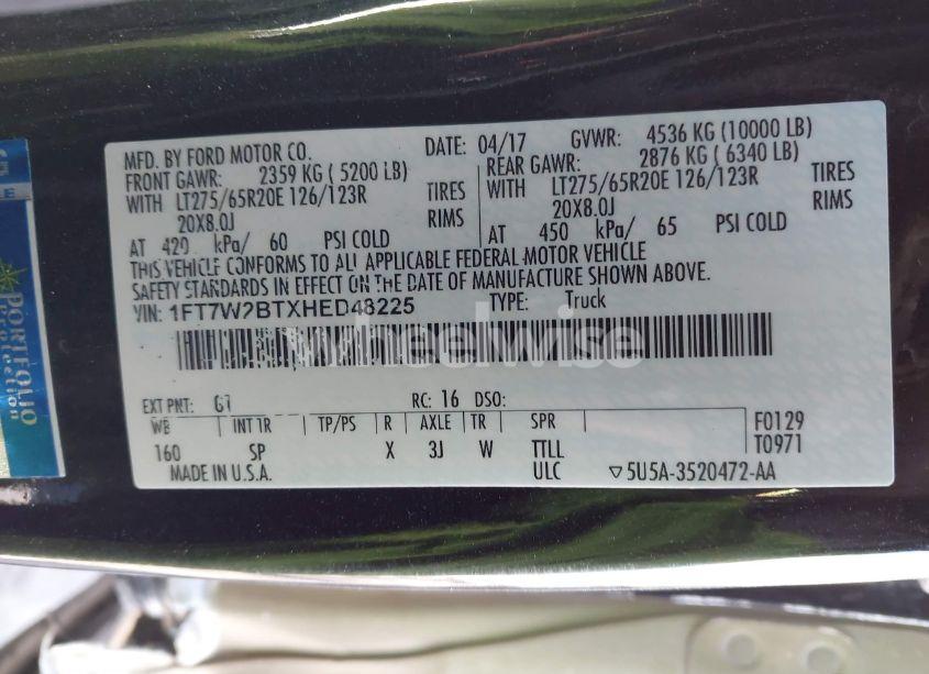 Photo 9 of 2017 Ford F-250 KING RANCH (VIN 1FT7W2BTXHED48225)