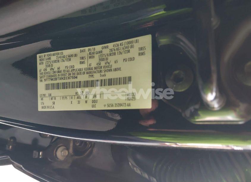 Photo 9 of 2019 Ford F-250 LARIAT (VIN 1FT7W2BTXKEC87594)