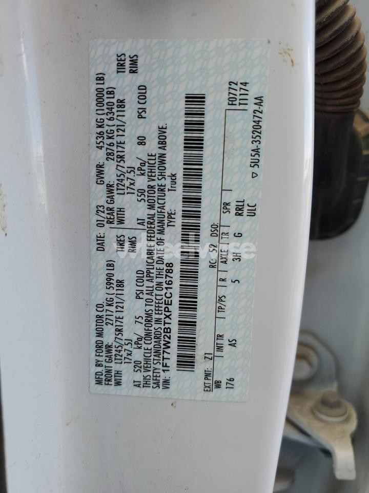 Photo 12 of 2023 FORD F250 SUPER DUTY (VIN 1FT7W2BTXPEC16788)