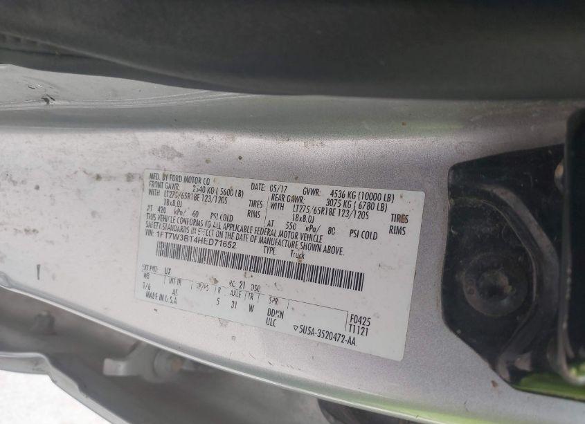 Photo 9 of 2017 Ford F-350 XL (VIN 1FT7W3BT4HED71652)