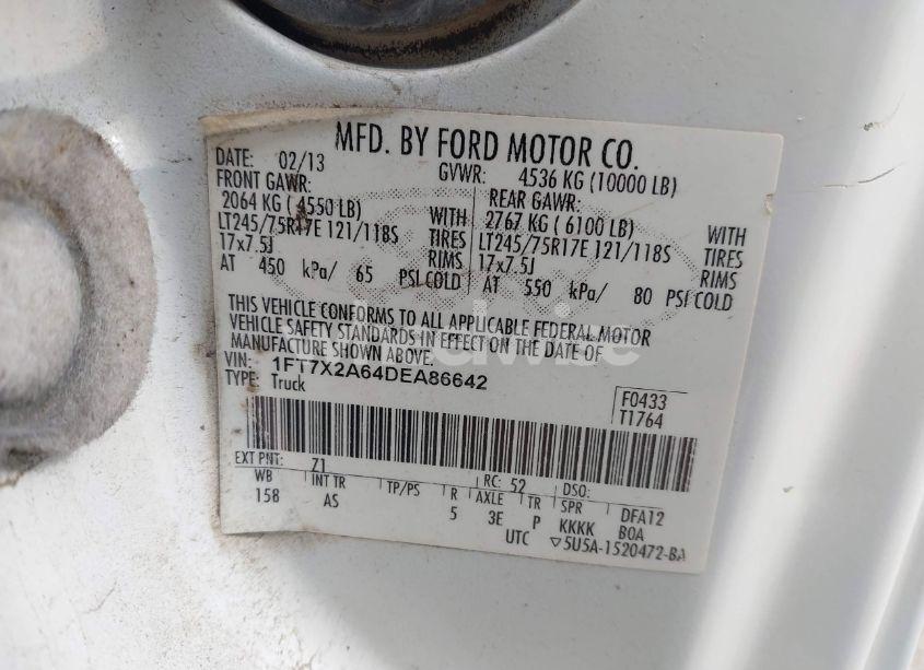 Photo 9 of 2013 Ford F-250 XL (VIN 1FT7X2A64DEA86642)