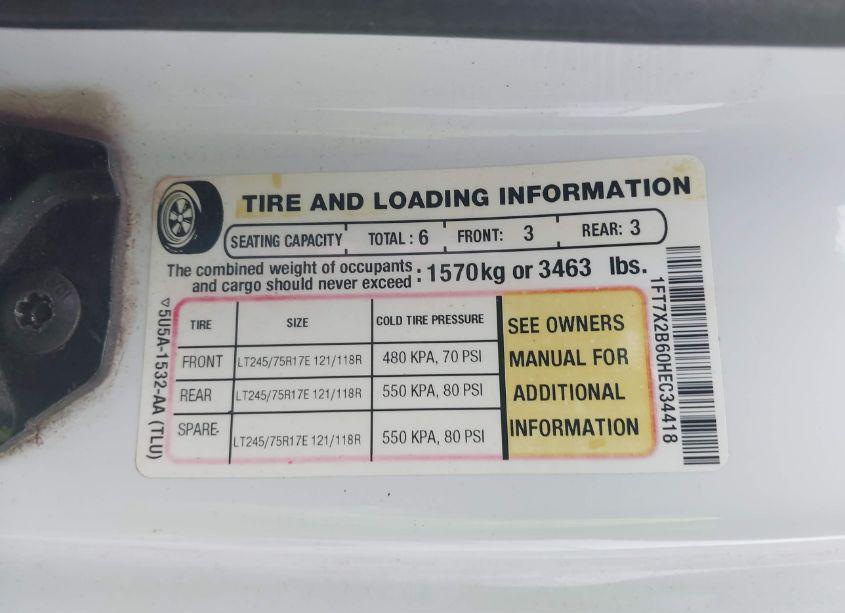 Photo 9 of 2017 Ford F-250 XL (VIN 1FT7X2B60HEC34418)