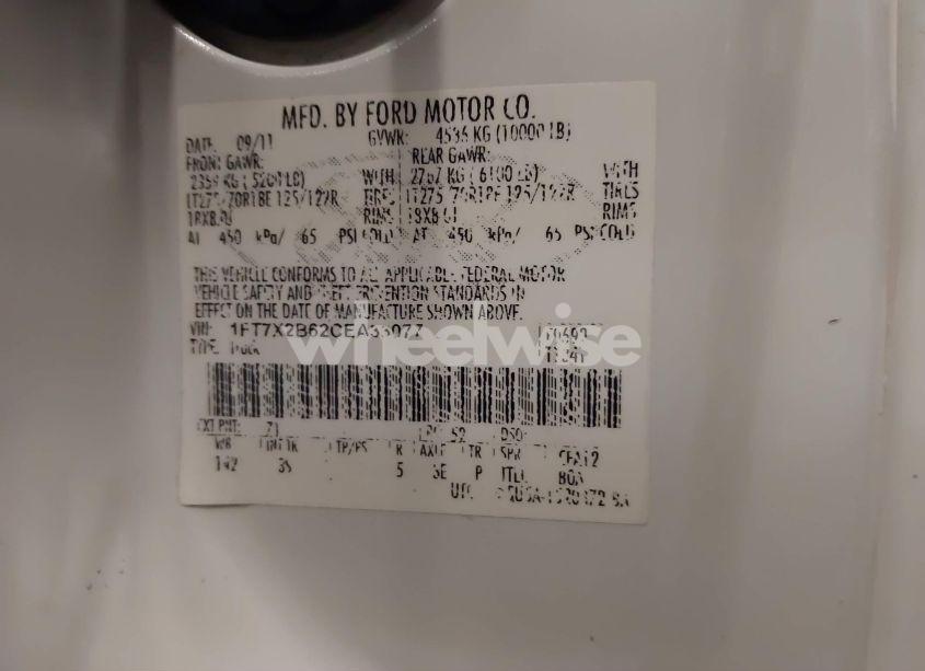 Photo 9 of 2012 Ford F-250 XLT (VIN 1FT7X2B62CEA33077)