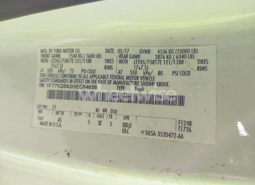 Photo 9 of 2017 Ford F-250 XL (VIN 1FT7X2B62HEC84656)