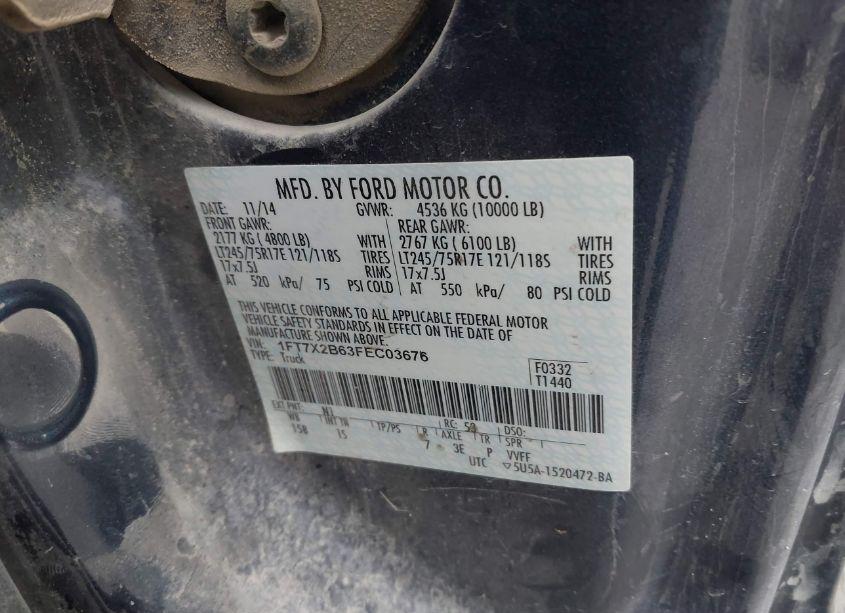 Photo 9 of 2015 Ford F-250 XL (VIN 1FT7X2B63FEC03676)